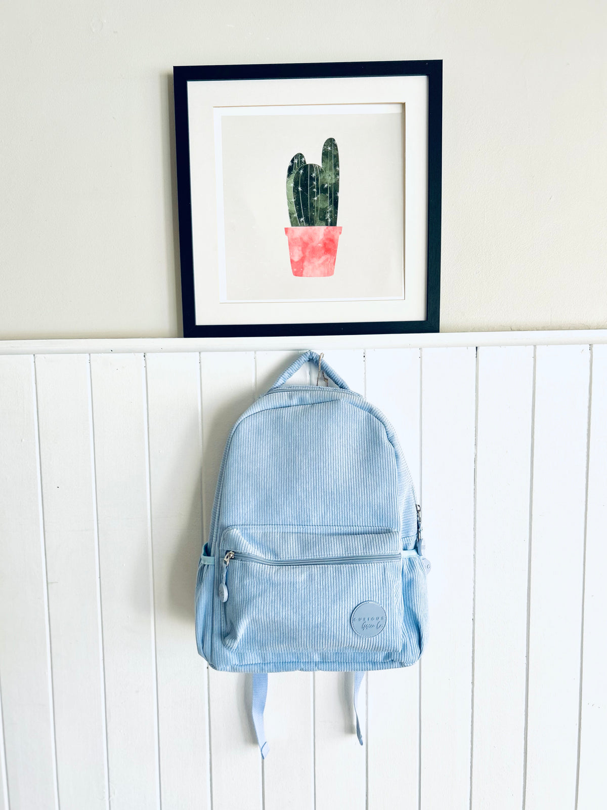Personalised Corduroy Kids Backpack with Embroidered Name – Daycare, Preschool & School