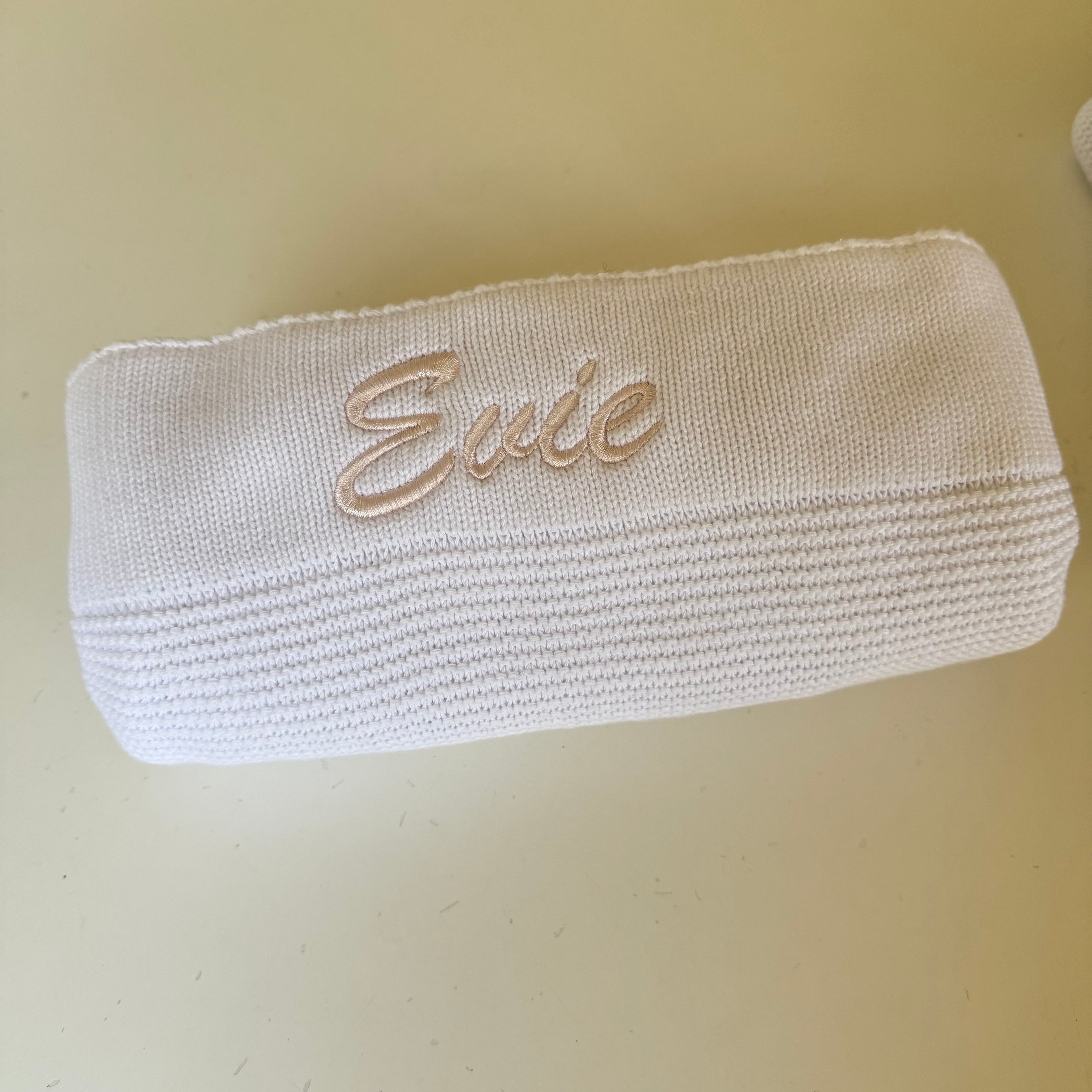 ‘Evie’ personalised blanket