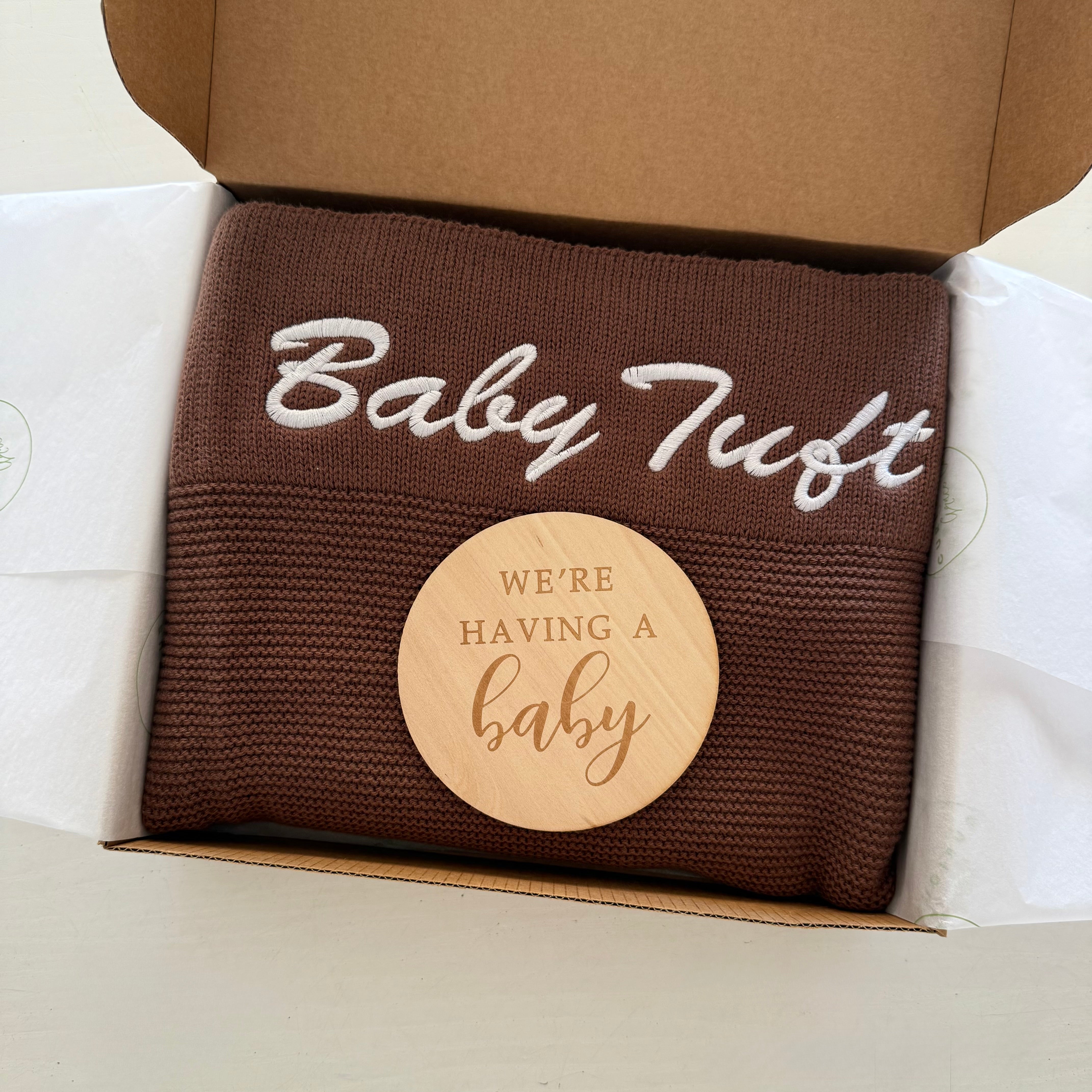 Pregnancy Announcement Wooden Disc