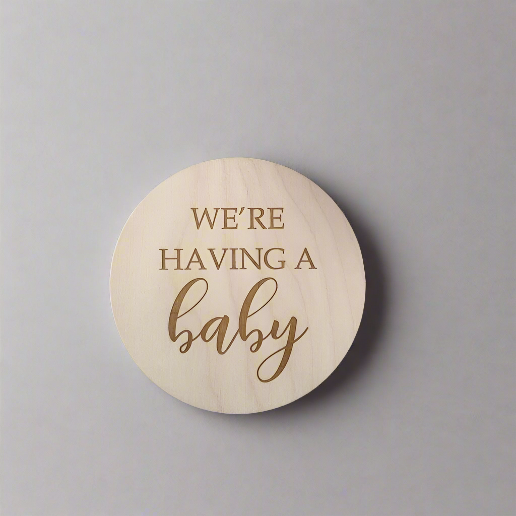 We’re having a baby announcement disc