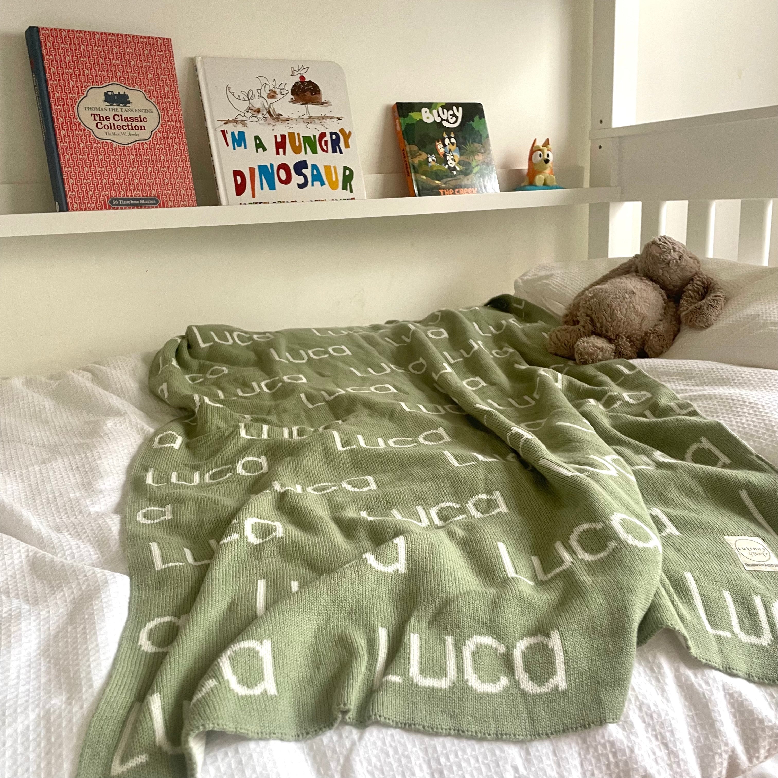 Personalised Printed Name Blanket by Curious Grace Co.