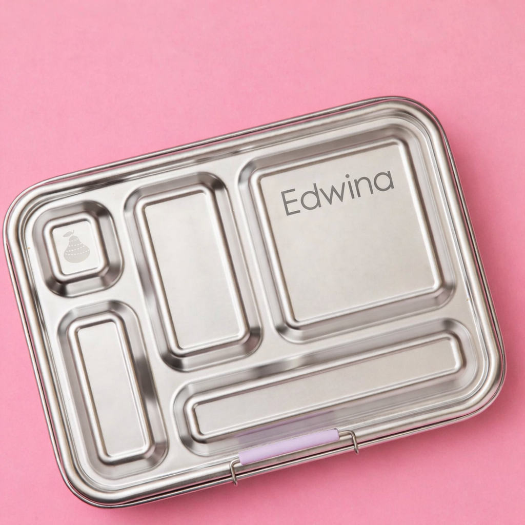 Personalised five Compartment Leakproof Stainless Steel Lunch Box