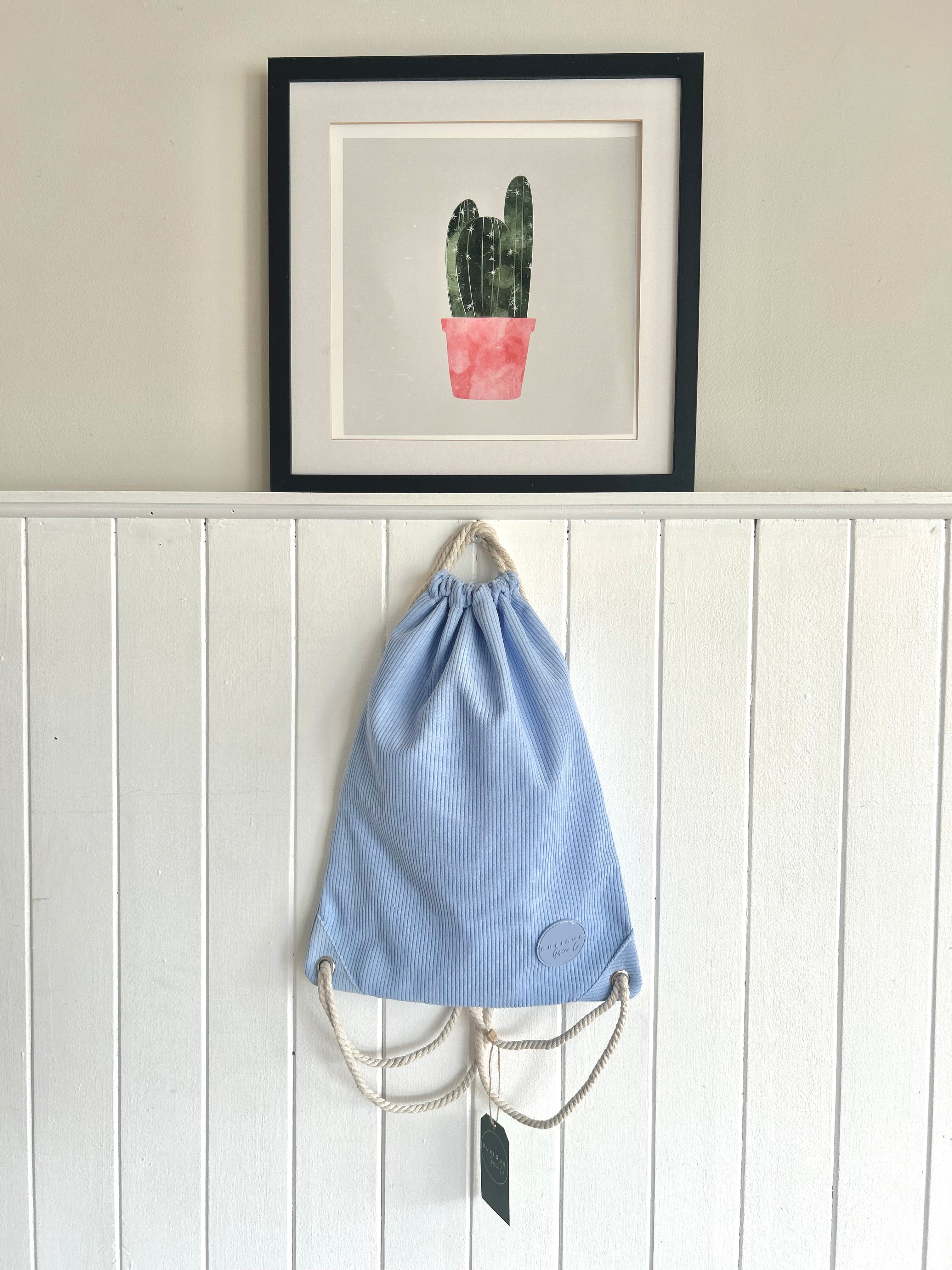 Corduroy Drawstring bag (with personalised option)