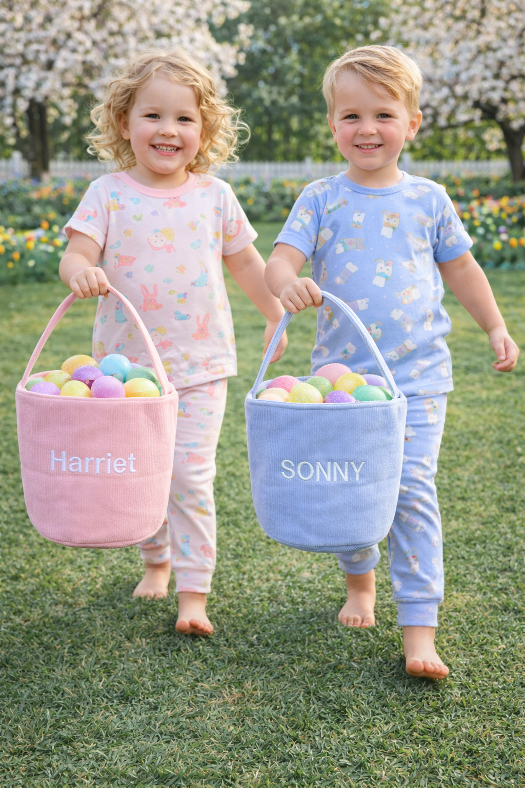 Personalised Easter Bunny Basket for Kids