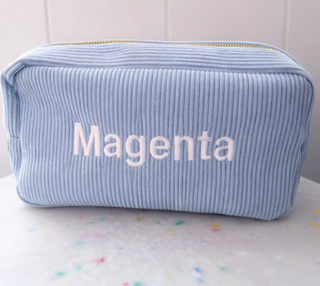 Personalised Corduroy Makeup Bag/ Pencil Case