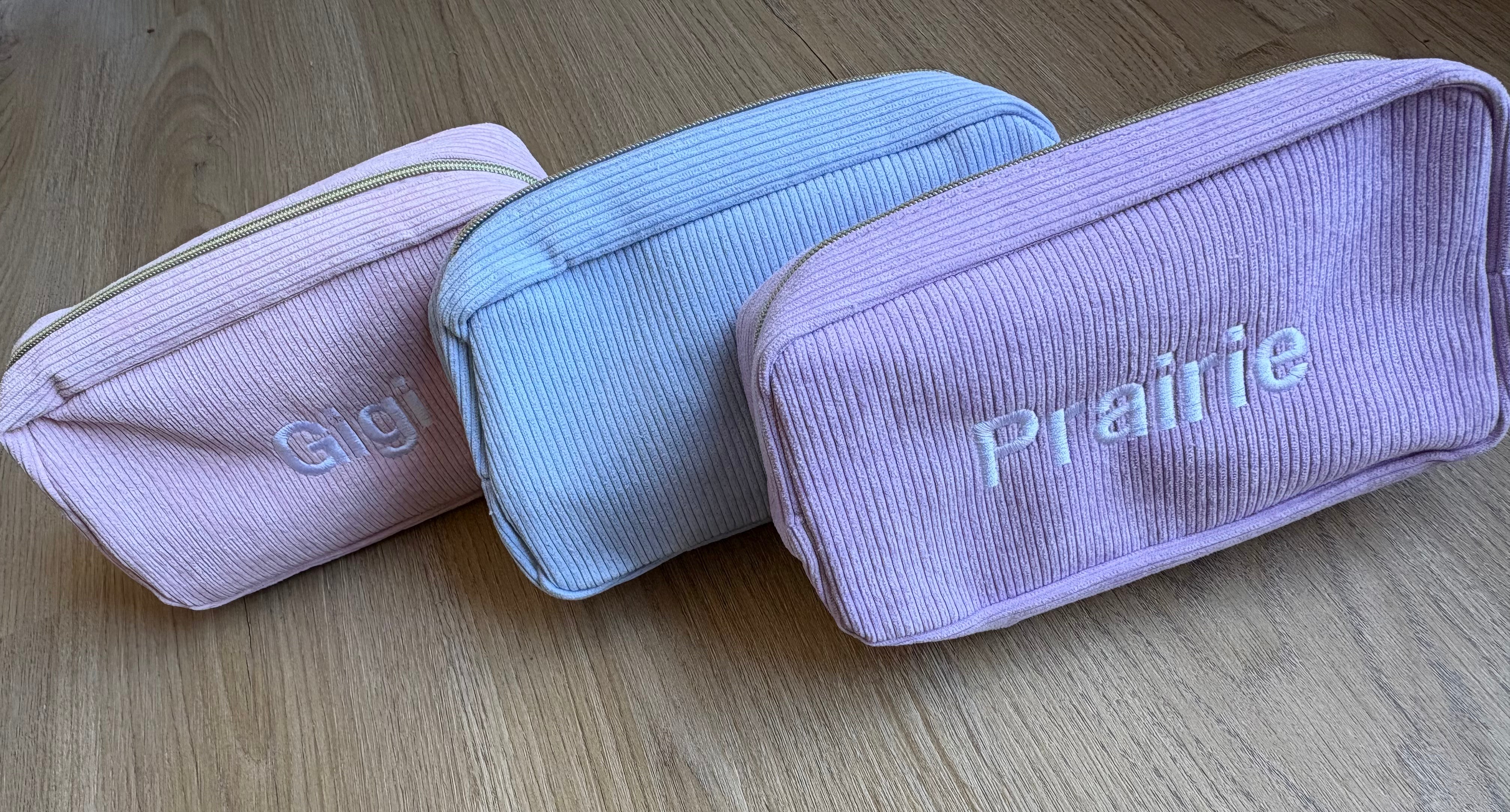 Personalised Corduroy Makeup Bag