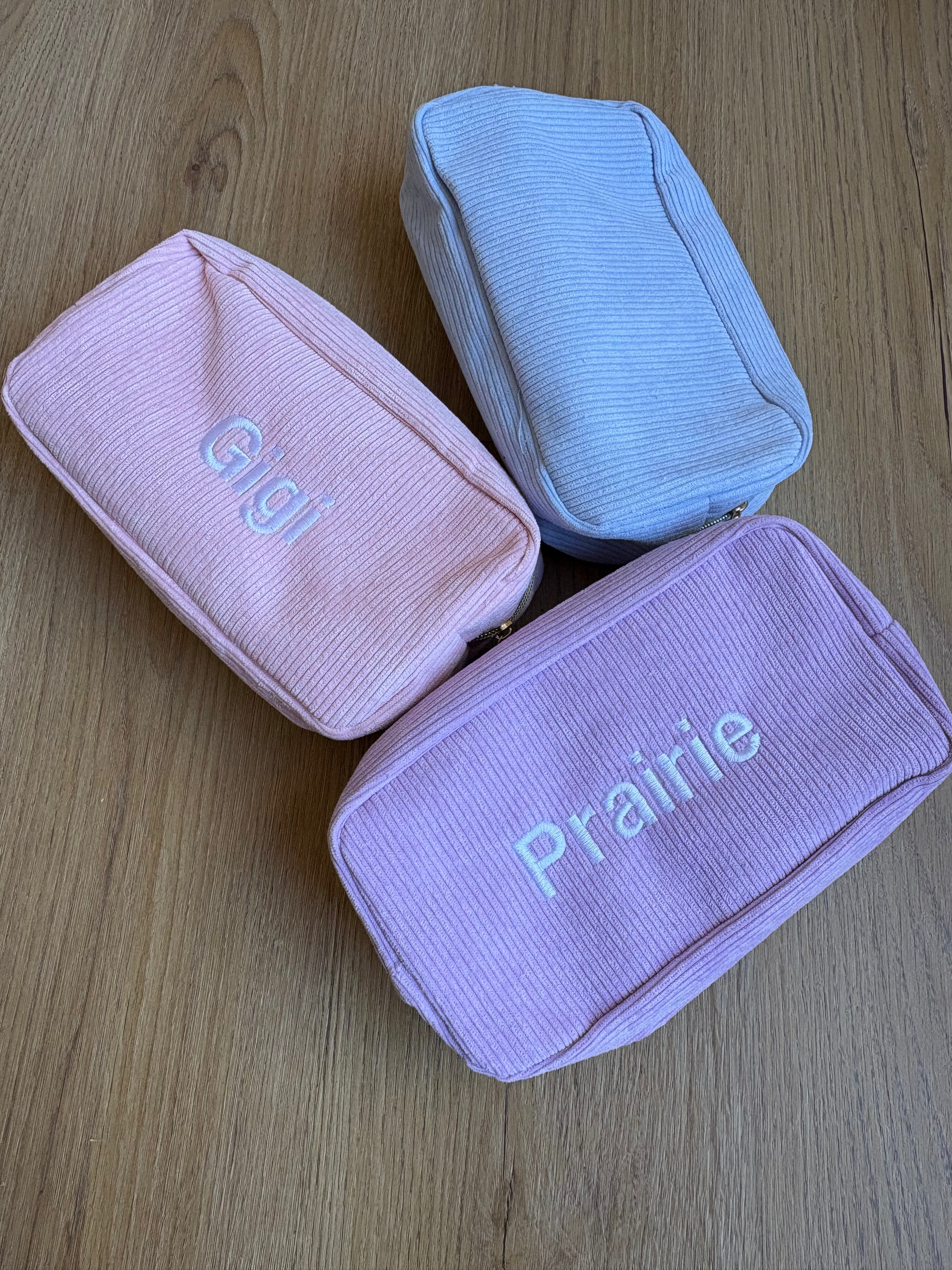 Personalised Corduroy Makeup Bag