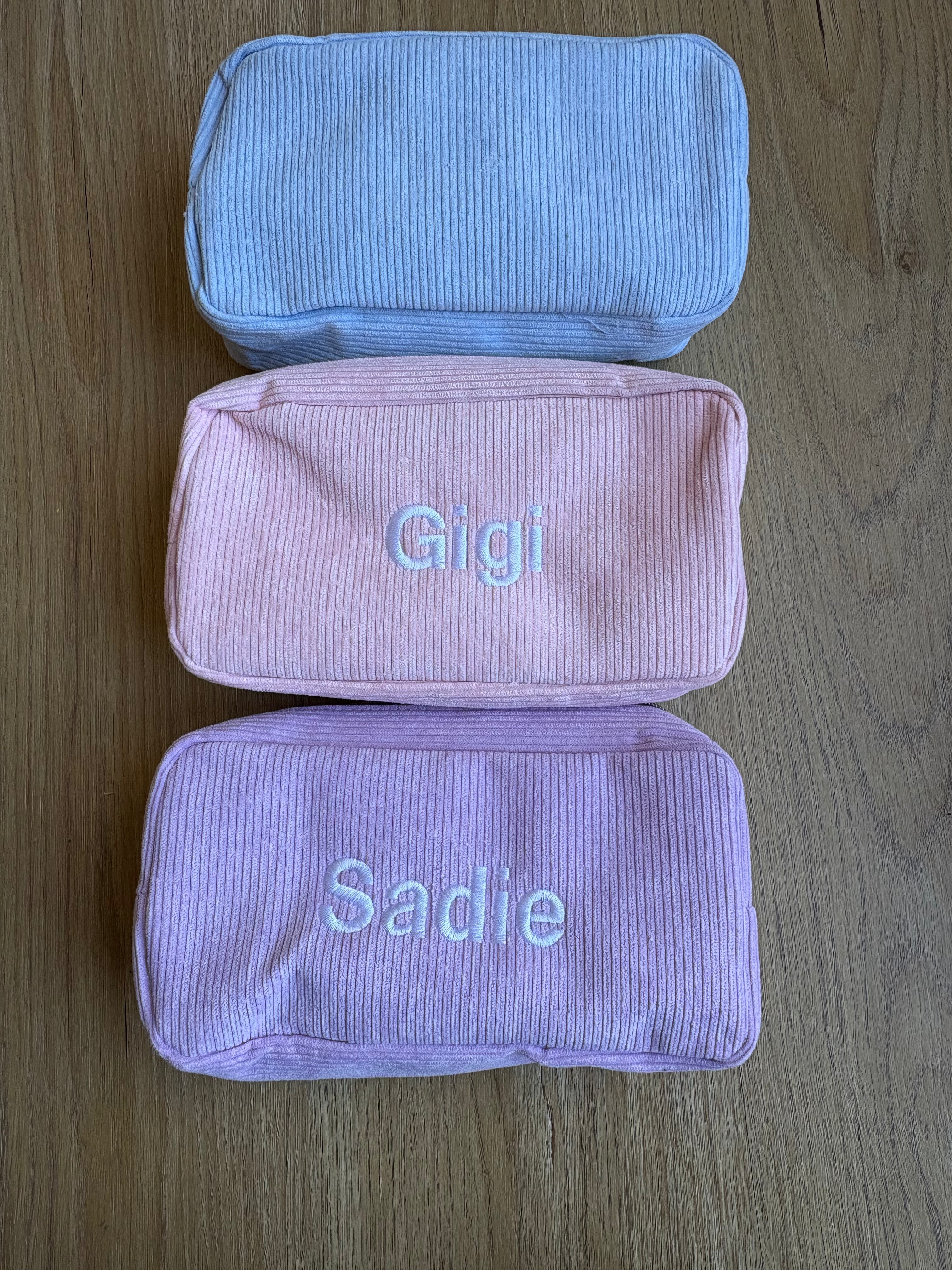 Personalised Corduroy Makeup Bag
