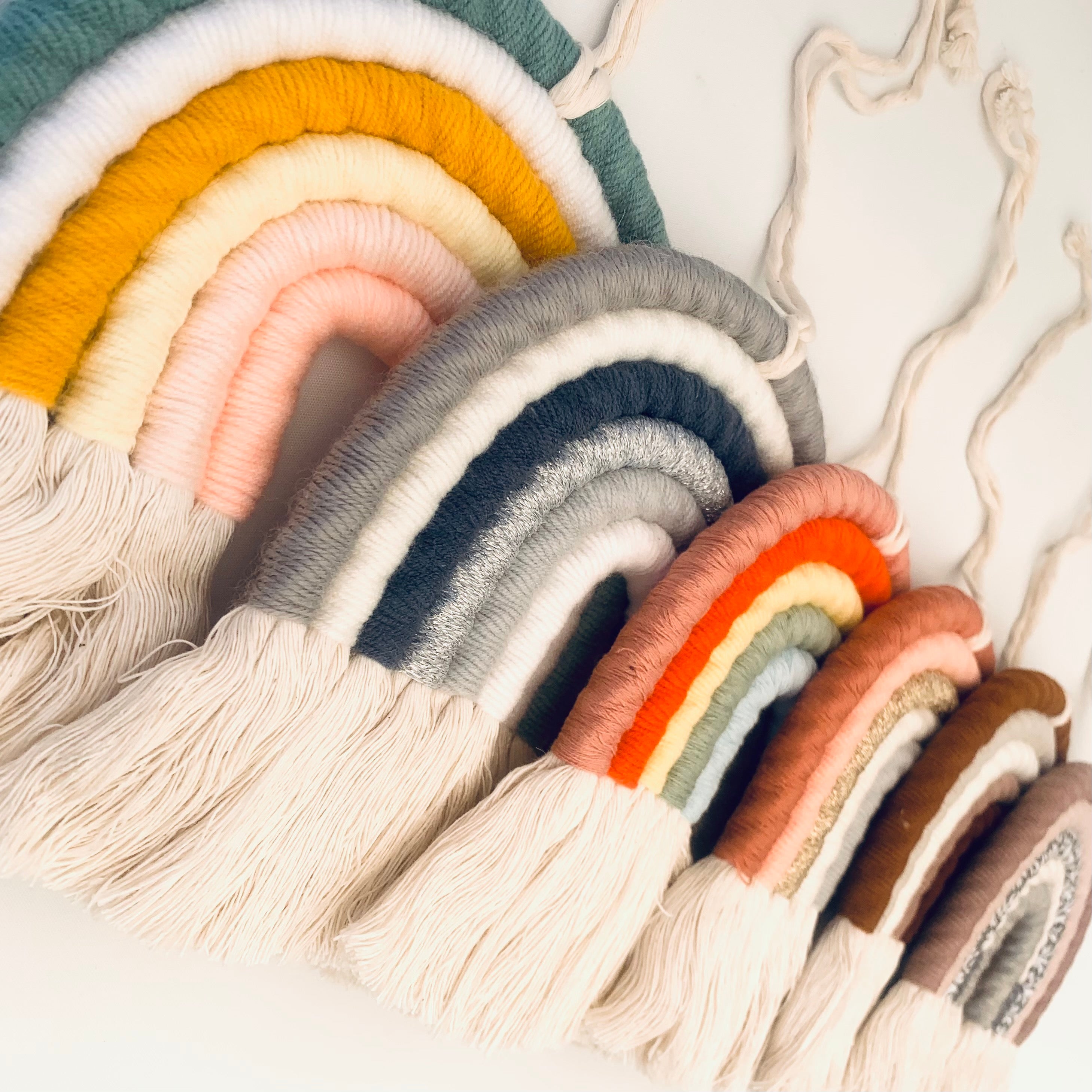 Macrame rainbow decoration