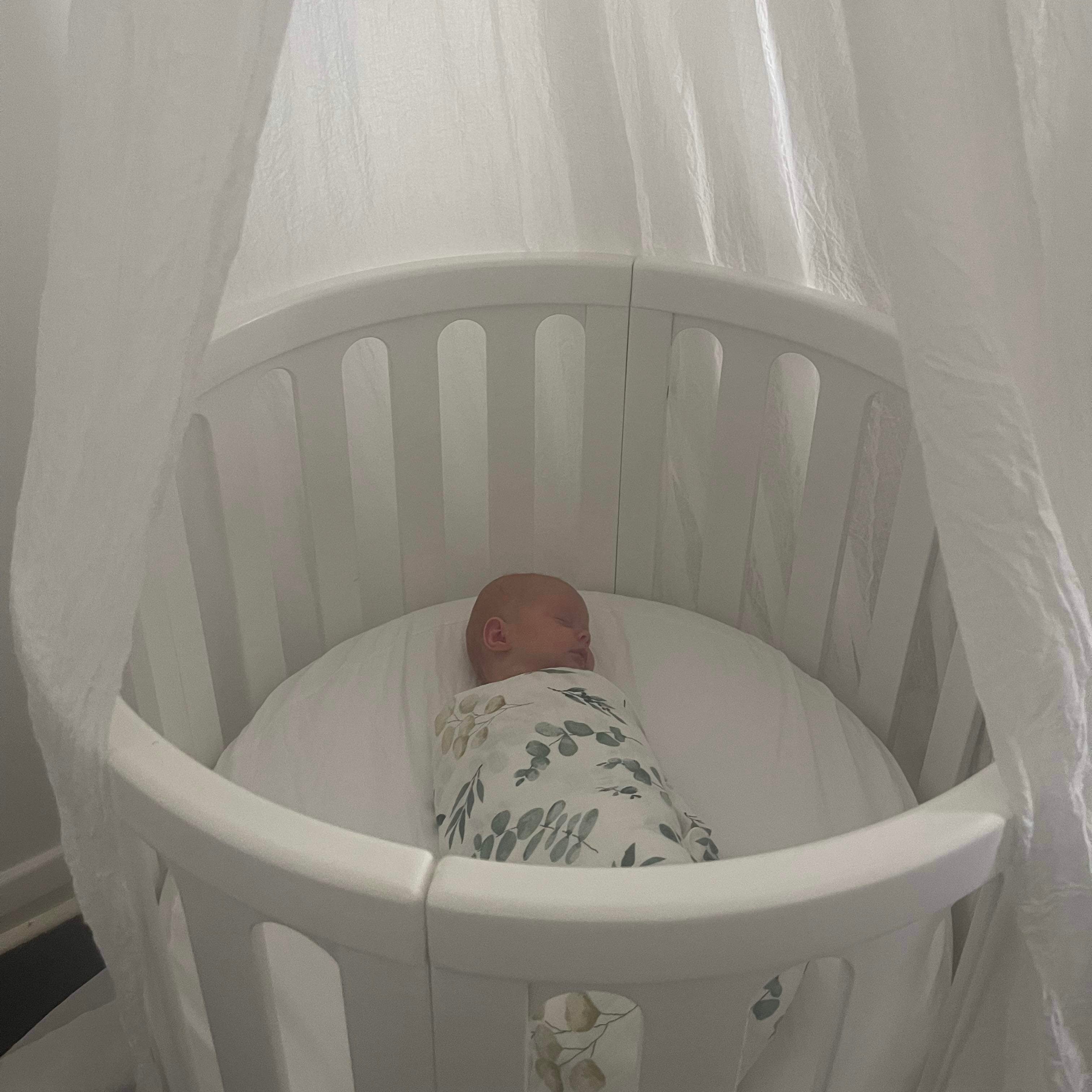 Cotton/ Bamboo Muslin Wrap: Eucalyptus Leaf