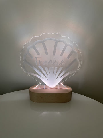 Personalised Night Light - Shell Acrylic Top