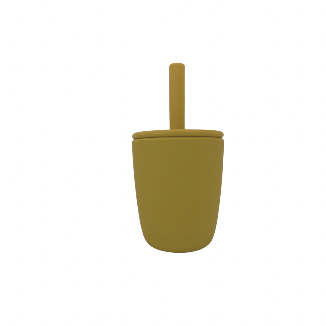 Silicone Cup with Straw