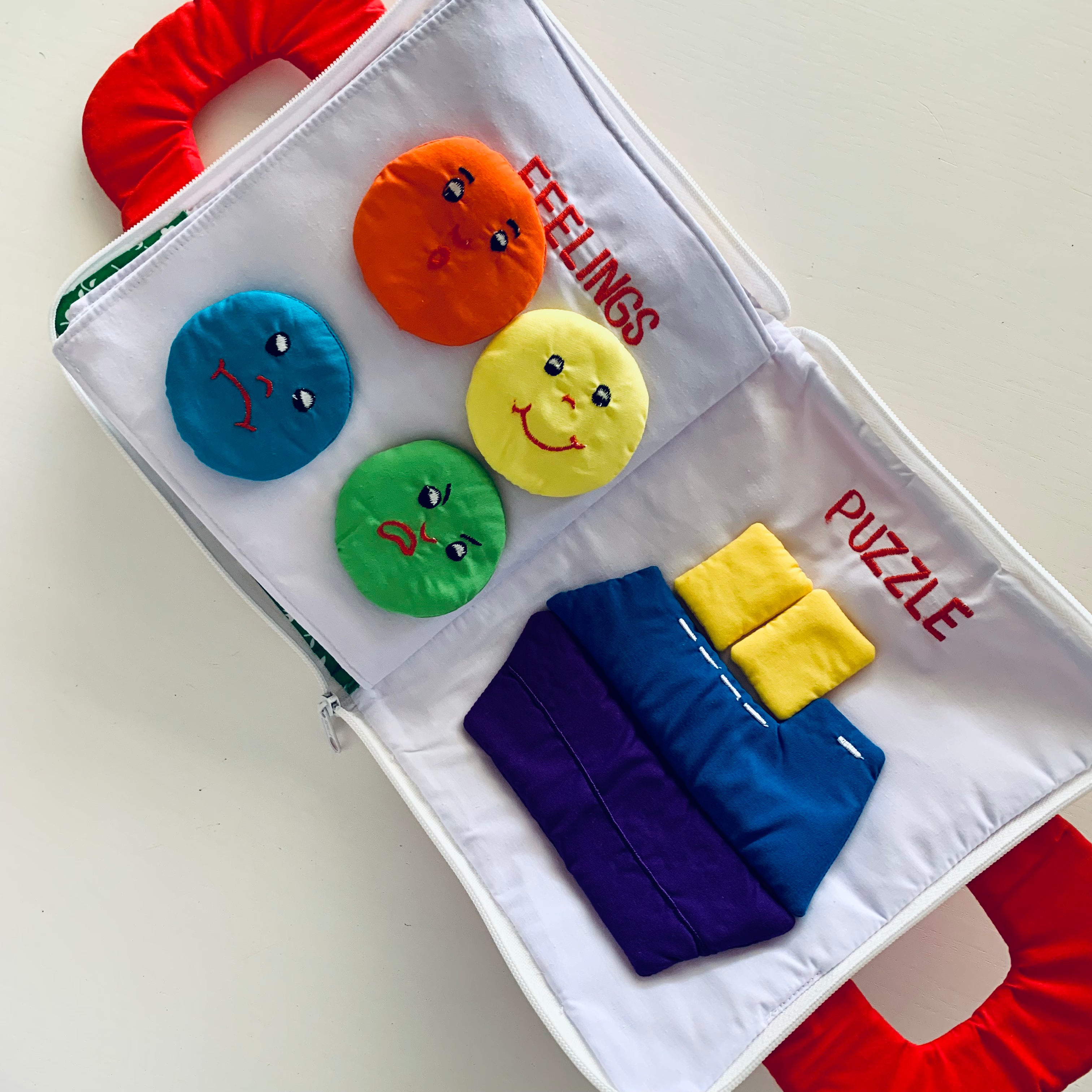 Cloth Activity Book - Quiet Book Red Stripe