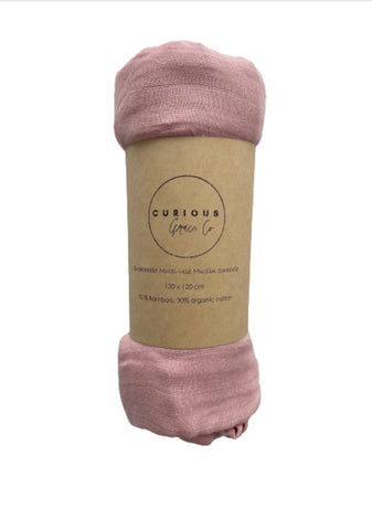 Cotton/ Bamboo Swaddle Pink