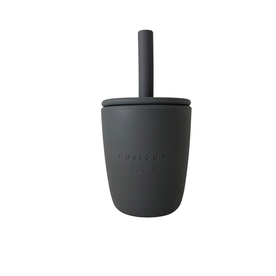 Silicone Cup with Straw