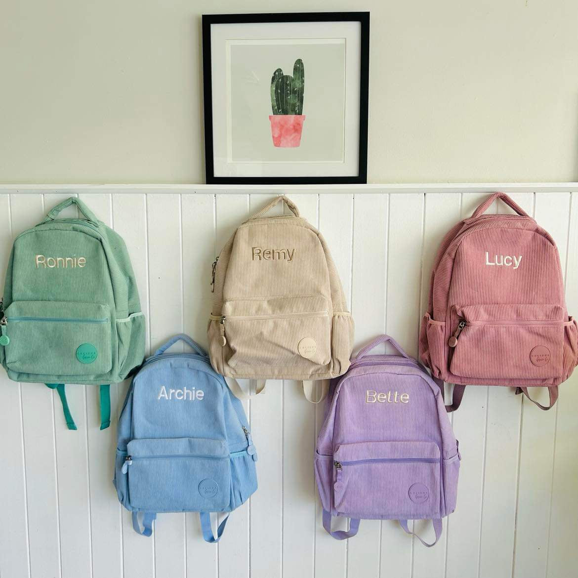 Corduroy Backpack with personalised option