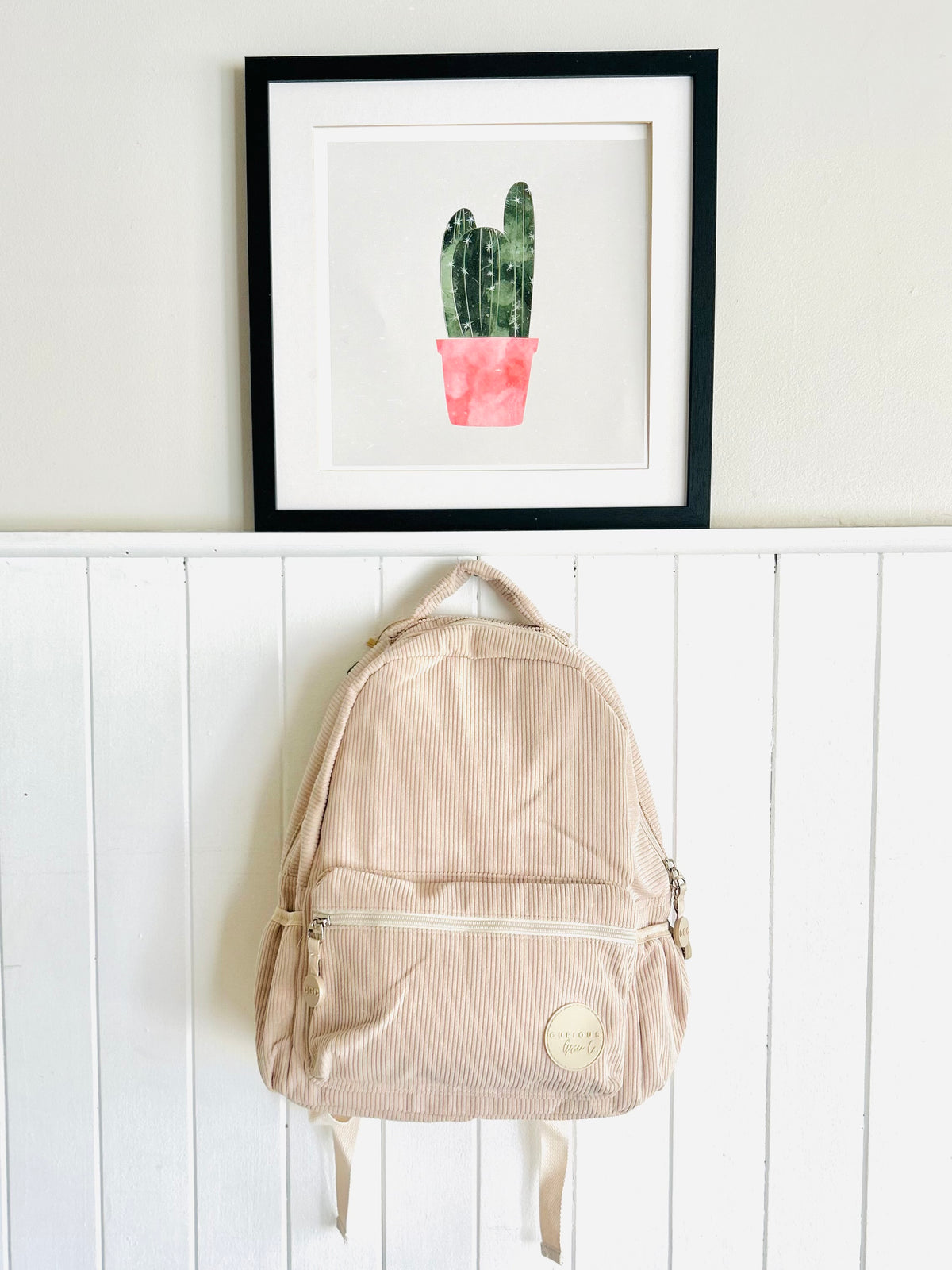 Personalised Corduroy Kids Backpack with Embroidered Name – Daycare, Preschool & School