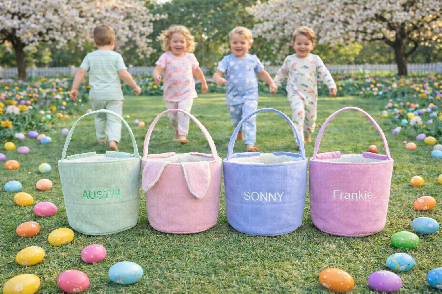 Personalised Easter Bunny Basket for Kids