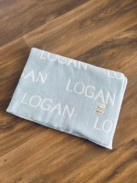 Personalised Printed Name Blanket by Curious Grace Co.