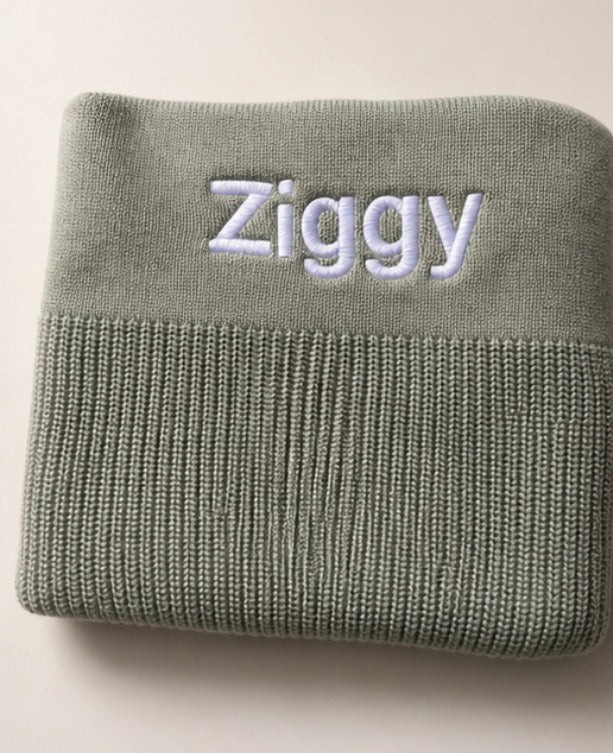 ‘Ziggy’ green blanket