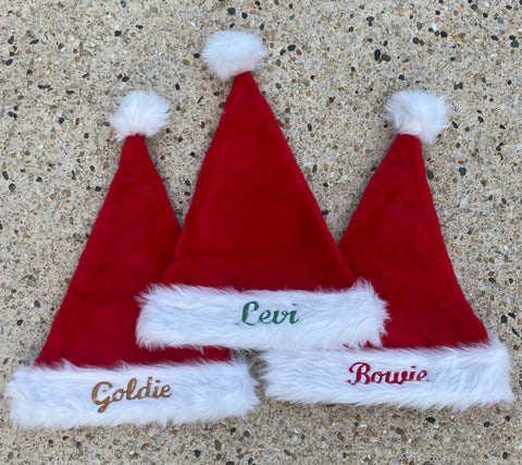 Personalised Embroided Santa Hat