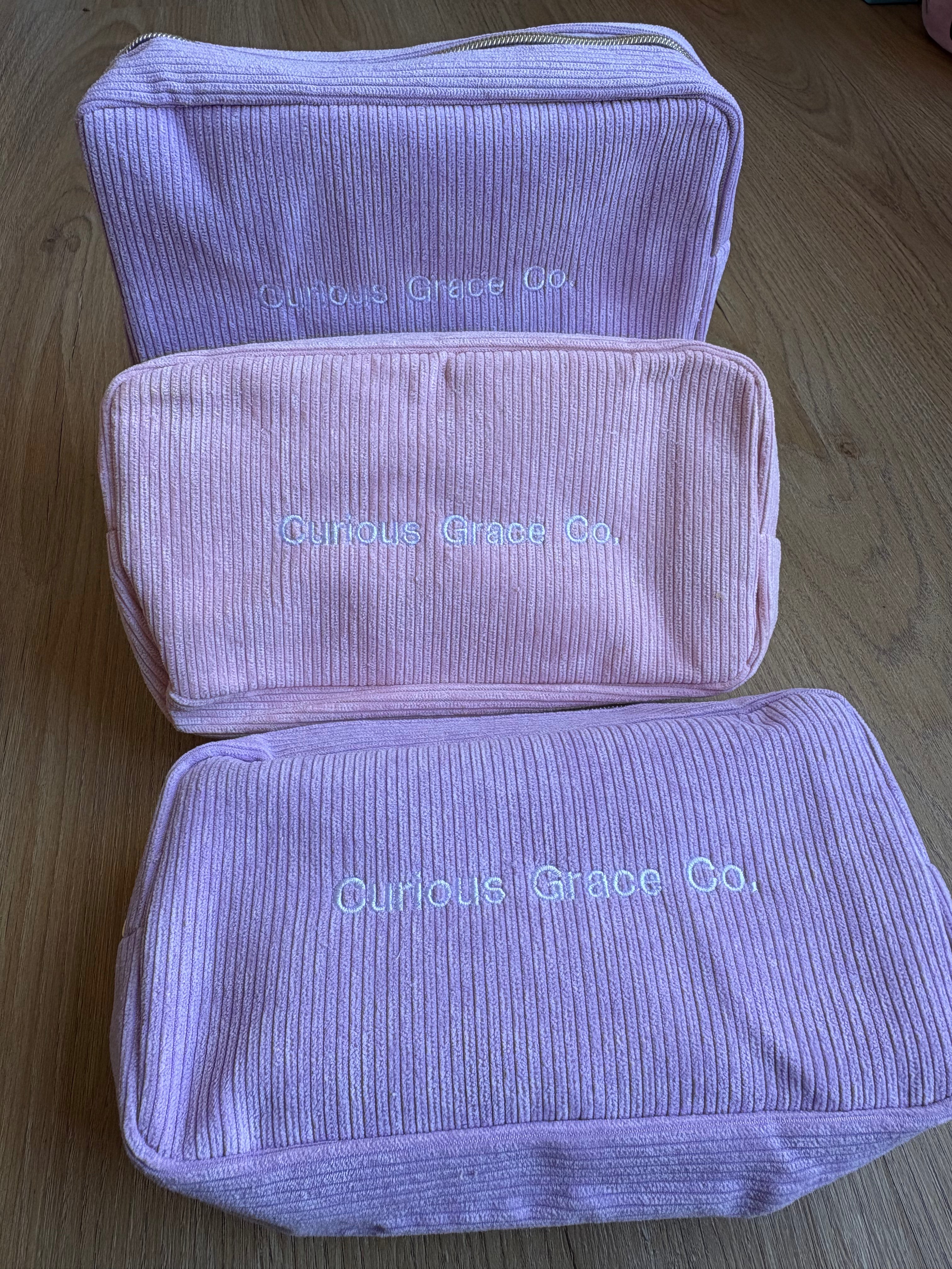 Personalised Corduroy Makeup Bag