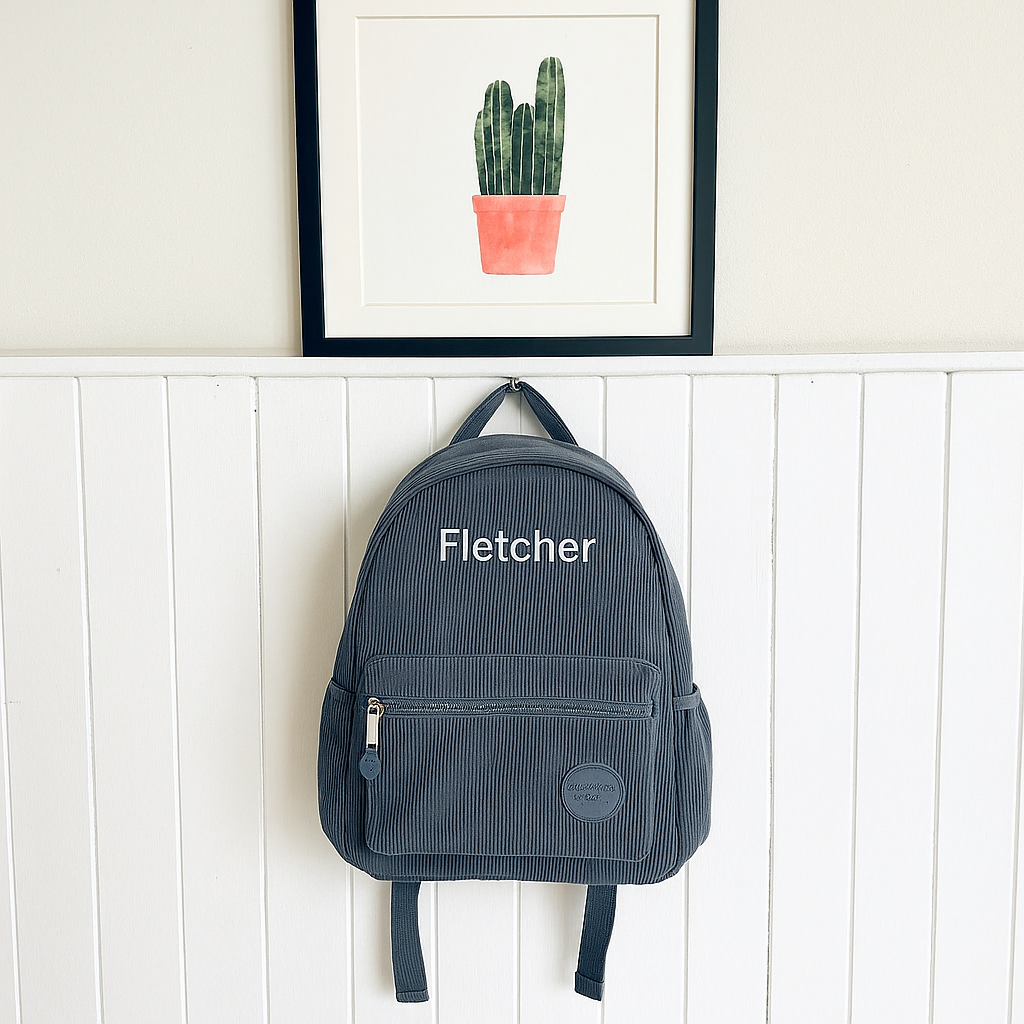 Corduroy Backpack (with personalised option)
