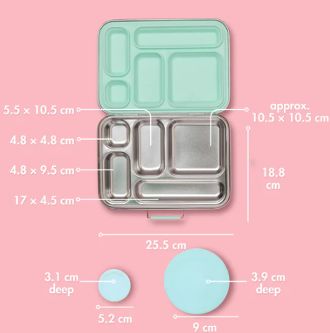 Personalised five Compartment Leakproof Stainless Steel Lunch Box