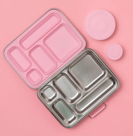Personalised five Compartment Leakproof Stainless Steel Lunch Box