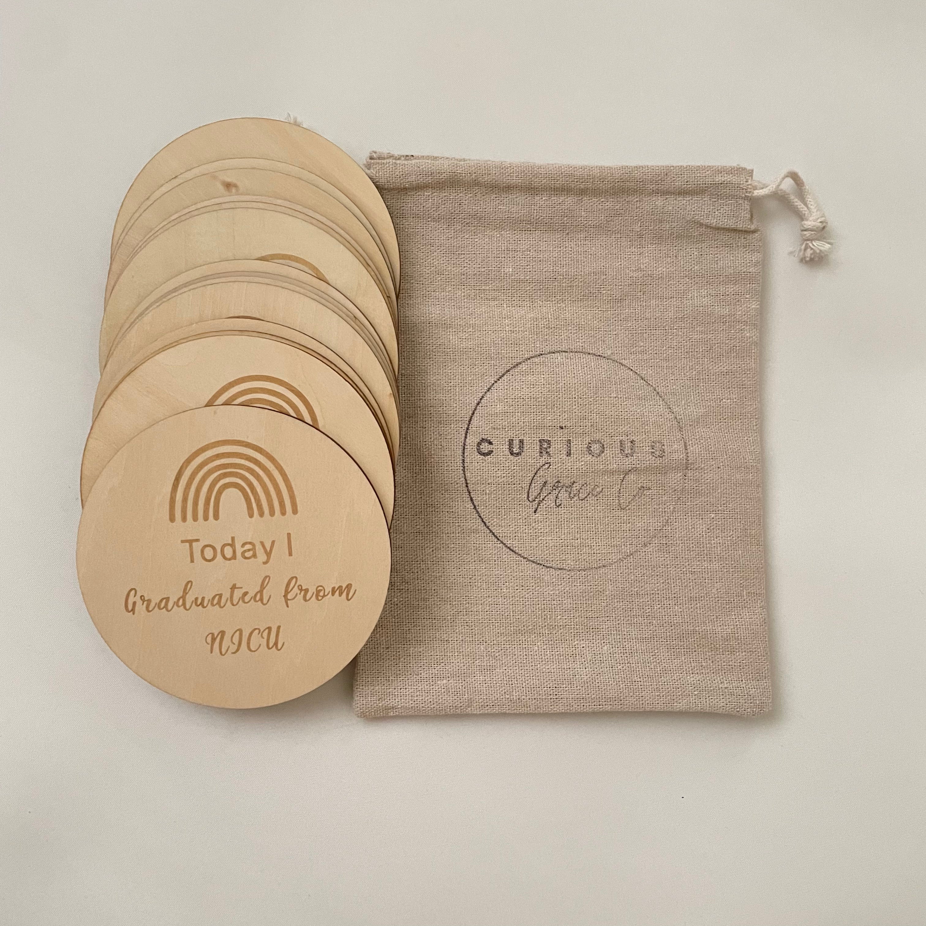 Wooden Milestone Discs NICU