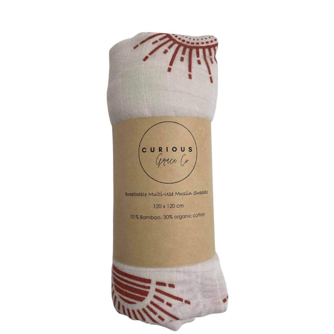 Cotton/ Bamboo Muslin Wrap: Here Comes the Sun