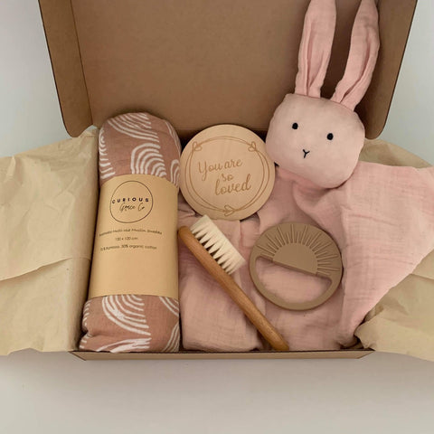 Unique Newborn Gift Box in beautiful Blush tones