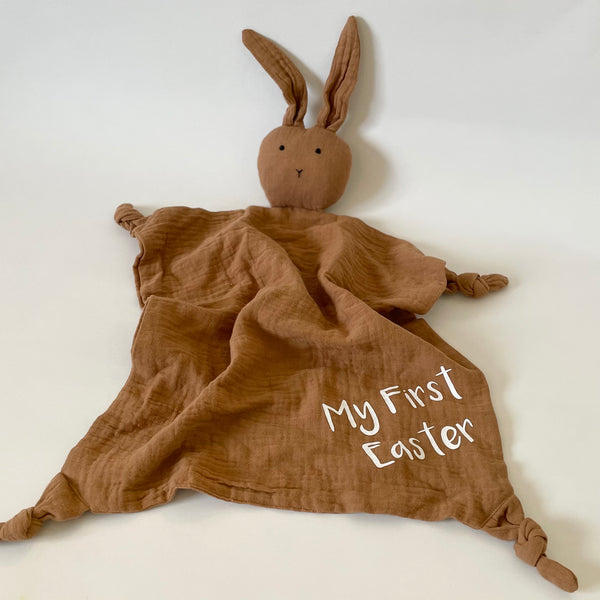 My First Easter Baby Comforter Brown Bunny