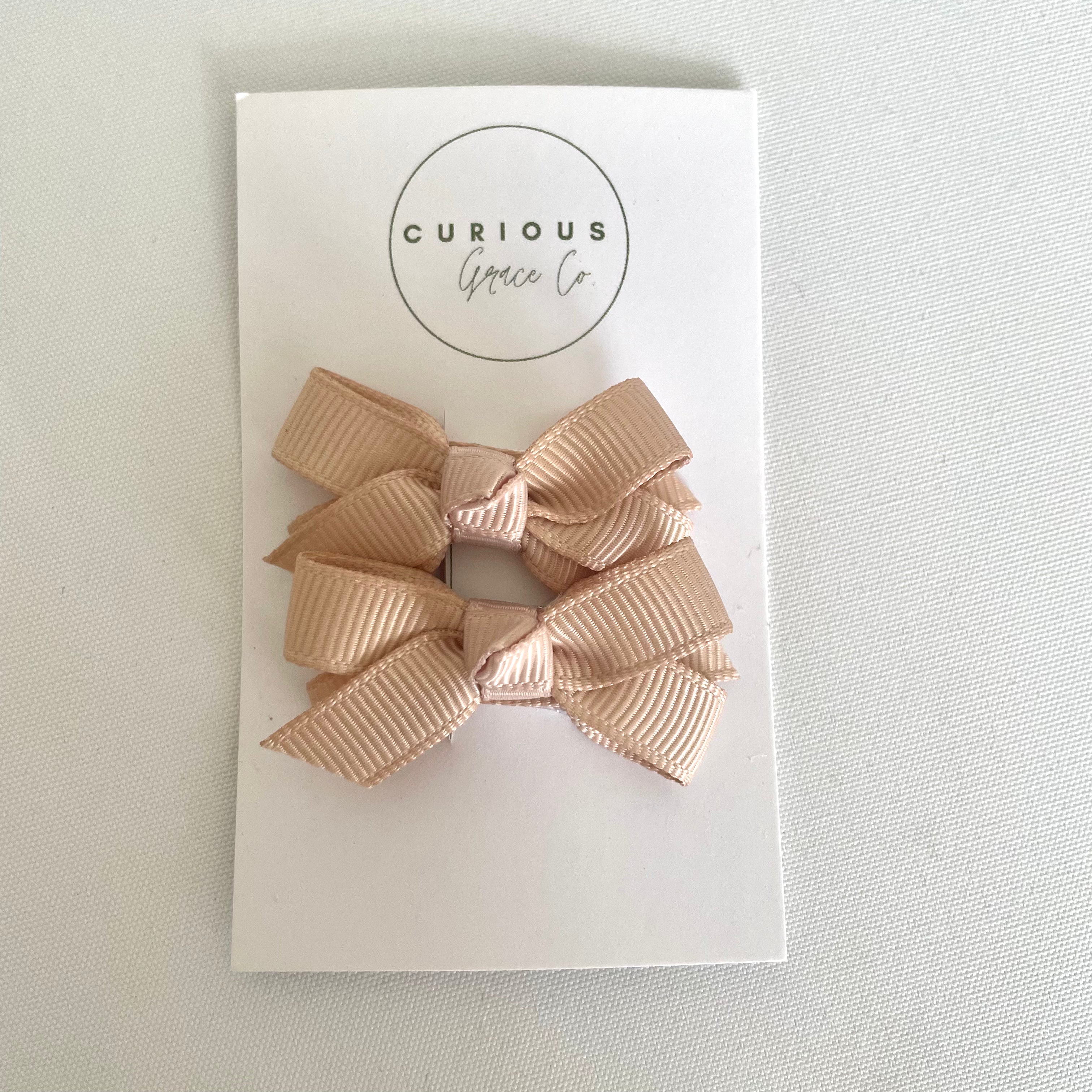 Mini Grosgrain Bow Hair Clips