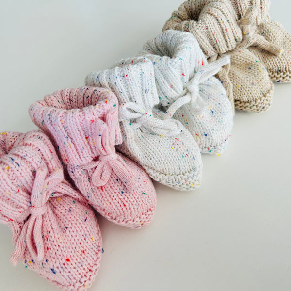 Speckled Knit Booties