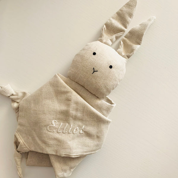 Baby Comforter Linen Bunny